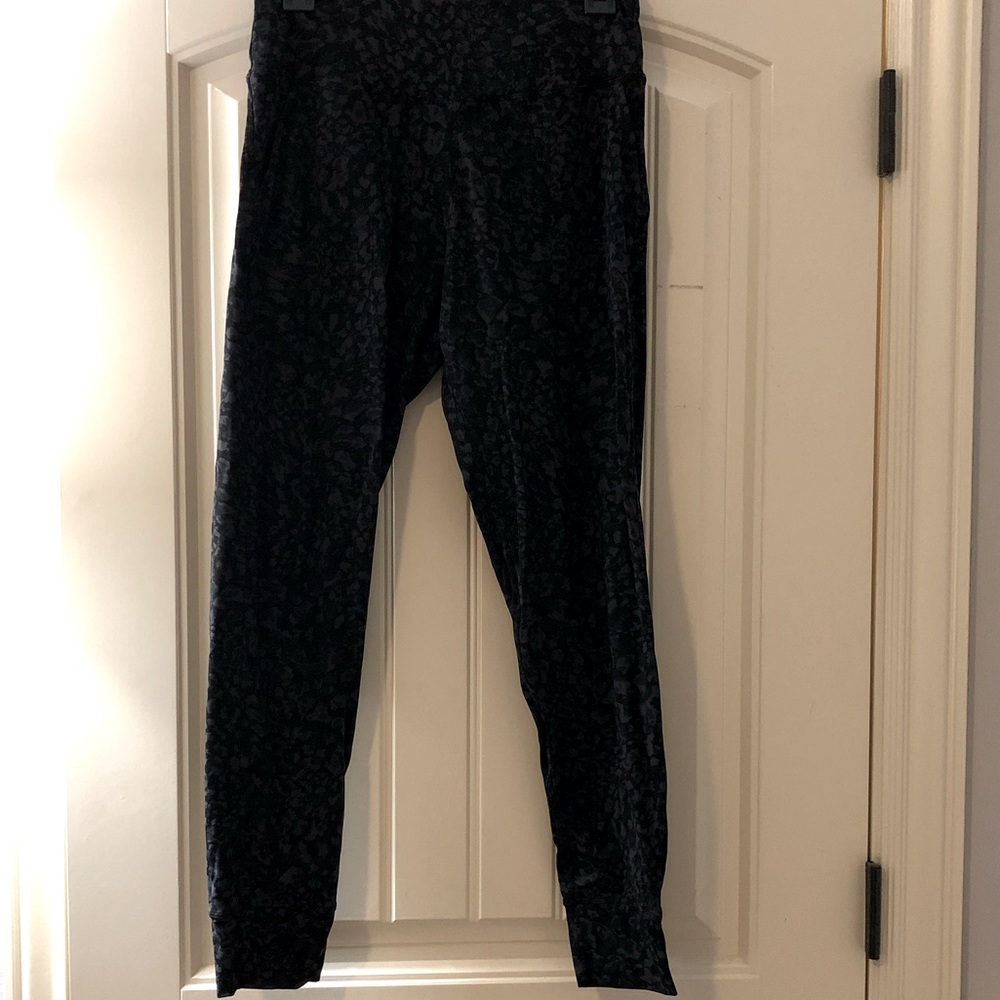 Leopard print high waisted joggers